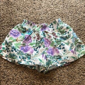 Janie and Jack Purple and Green Floral Shorts